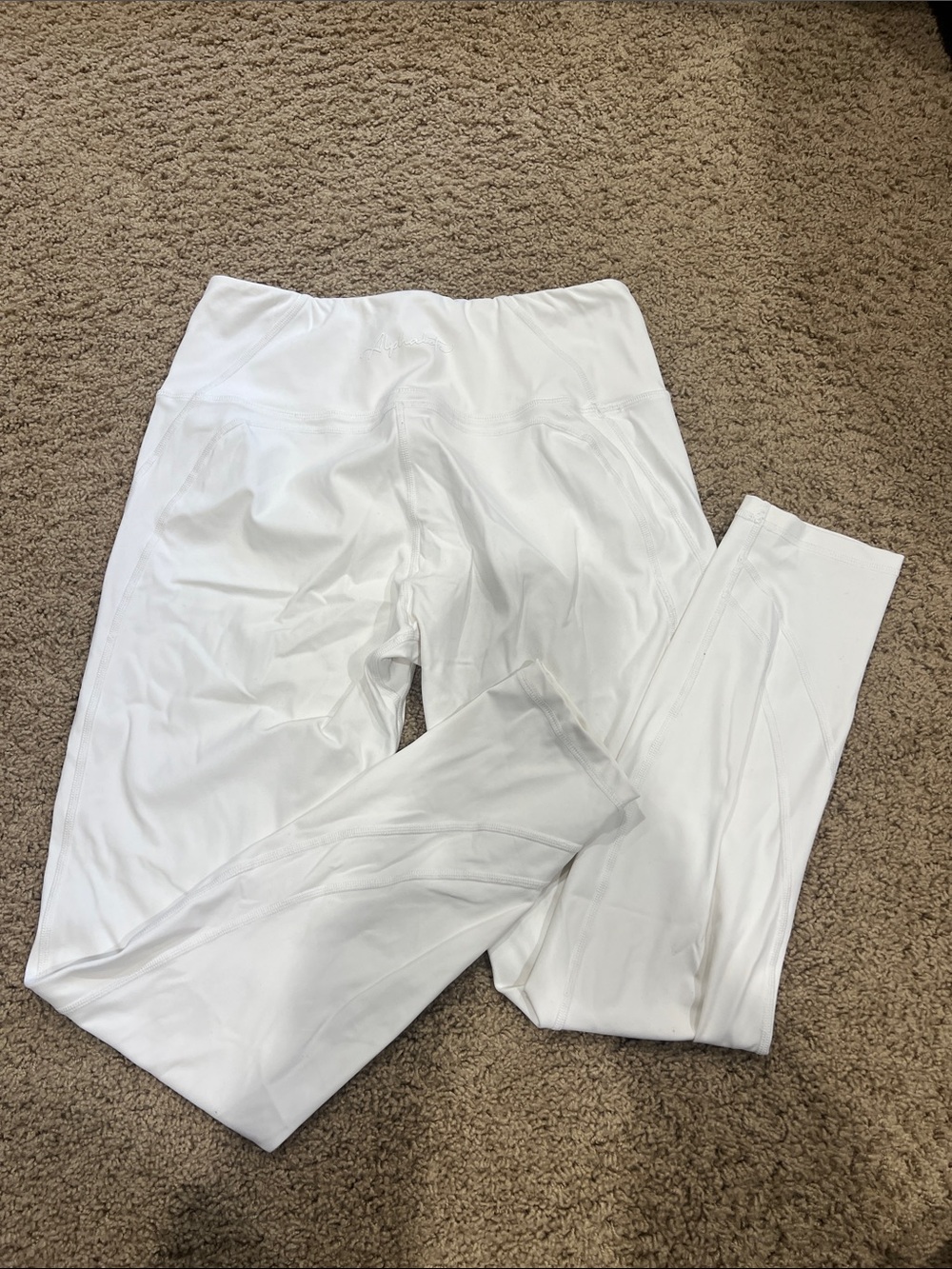 Alphalete White High-Waist Leggings